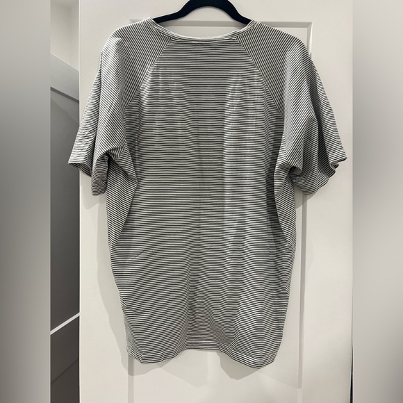 Massimo Dutti Green Striped T-Shirt - Picture 2 of 6